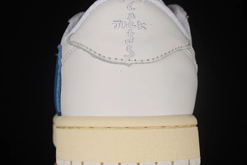 All categories Air Jordan Jordan series basketball shoes Air Jordan 1 Low Travis Scott x Air Jordan 1 Low AJ1 Joe 1 raw rubber white and blue inverted hook low-top cultural sneakers CQ3277-100